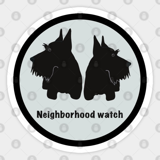 Scottie Dog Neighborhood Watch Sticker by Janpaints